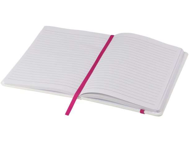 Libreta A5 blanca con cinta de color Spectrum personalizado