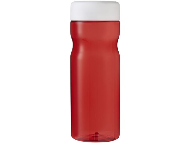 Bidón deportivo de 650 ml con tapa de rosca personalizado rojo/blanco