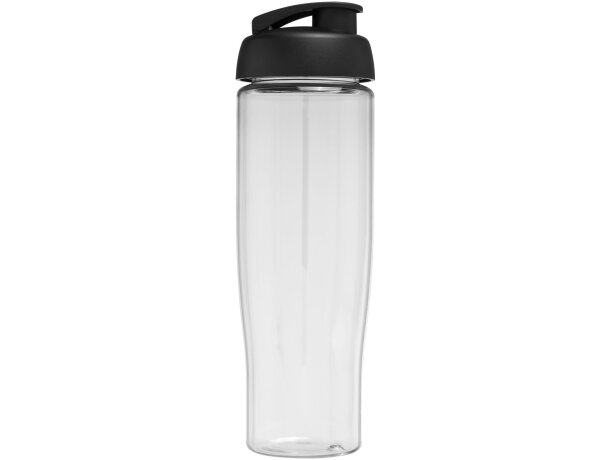 H2O Active® Tempo Bidón deportivo con Tapa Flip de 700 ml personalizado transparente/negro intenso