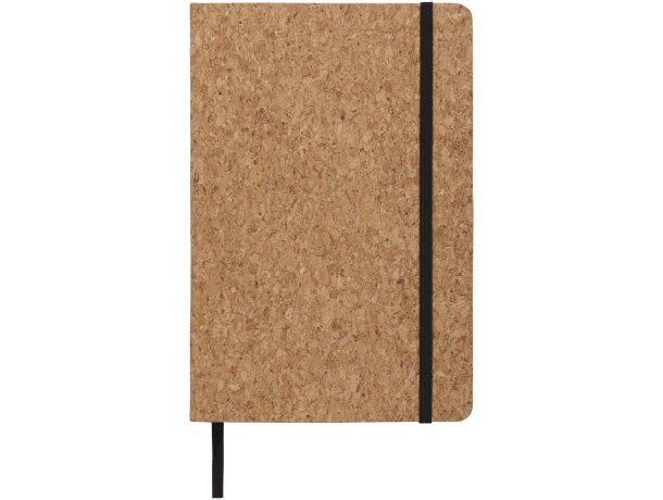 Libretas con banda elastica tapa de corcho Napa tamaño A5 80 hojas rayadas Natural detalle 2