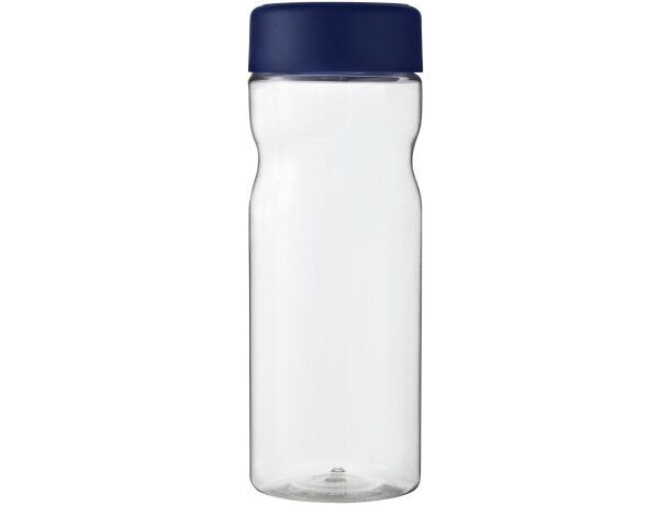 Bidón deportivo de 650 ml con tapa de rosca personalizado transparente claro/azul