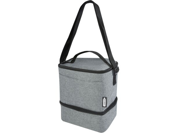 Bolsa nevera para publicidad Tundra con compartimentos aislados y reciclada Gris mezcla detalle 4