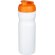 Baseline® Plus Bidón deportivo con tapa Flip de 650 ml personalizado blanco/naranja