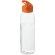 Bidón de Tritan™ de 650 ml colour-pop personalizado naranja/transparente