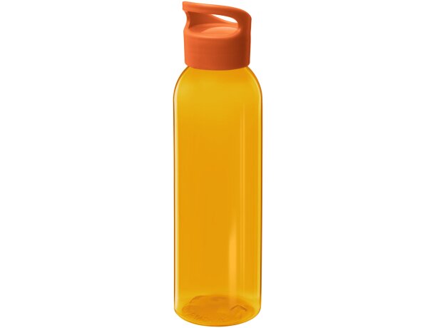 Botella de 650 ml con tapa de rosca personalizada con logo naranja