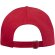 Gorra sandwich reciclada de 6 paneles GRS Topaz Rojo detalle 4