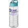 H2O Active® Treble Bidón deportivo con tapa con boquilla de 750 ml personalizado transparente/azul aqua