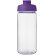 Bidón deportivo con tapa Flip de 600 ml personalizado transparente claro/morado