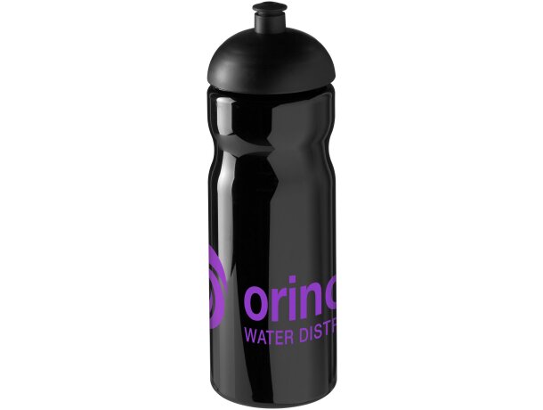 H2O Active® Base Bidón deportivo con Tapa Dome de 650 ml personalizado negro intenso