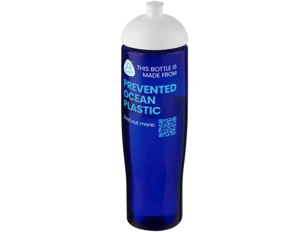 Bidón deportivo con tapa Dome de 700 ml personalizado blanco/azul