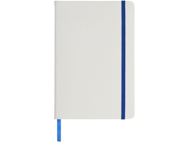 Libreta con banda elastica publicitarias con hojas a rayas pu Blanco/azul real detalle 3