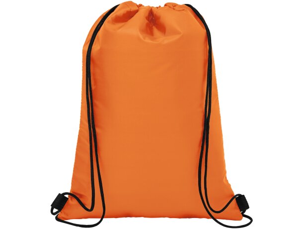 Bolsas isotérmicas personalizadas Oriole con cierre de cuerda y bolsillo frontal Naranja detalle 5