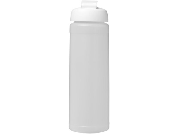 Baseline® Plus Bidón deportivo con Tapa Flip de 750 ml personalizado transparente/blanco