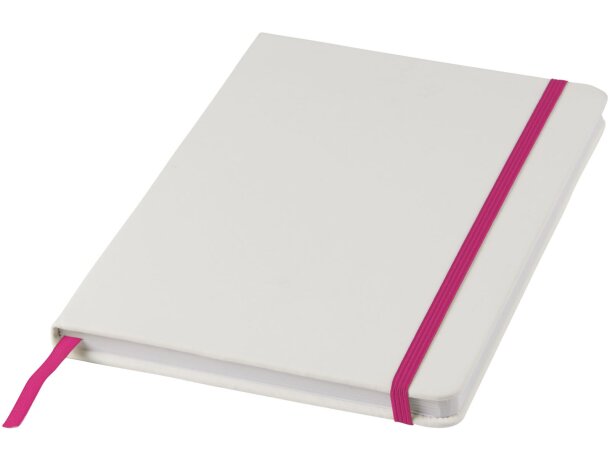 Libreta A5 blanca con cinta de color Spectrum personalizado