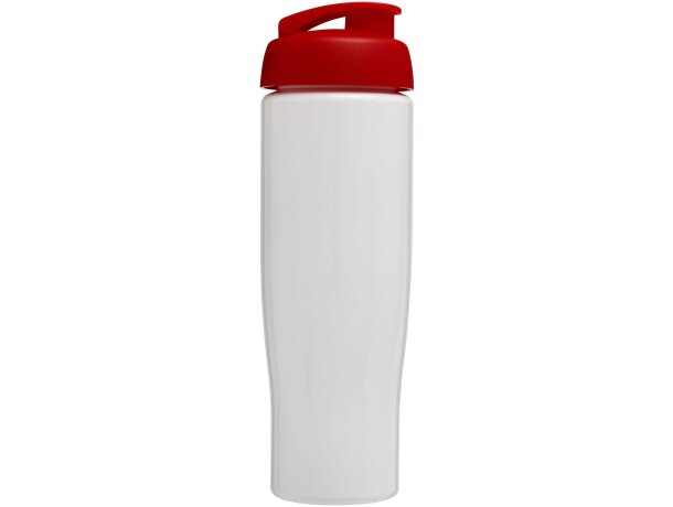 H2O Active® Tempo Bidón deportivo con Tapa Flip de 700 ml personalizado blanco/rojo