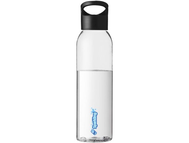 Bidón de Tritan™ de 650 ml colour-pop personalizado negro intenso/transparente