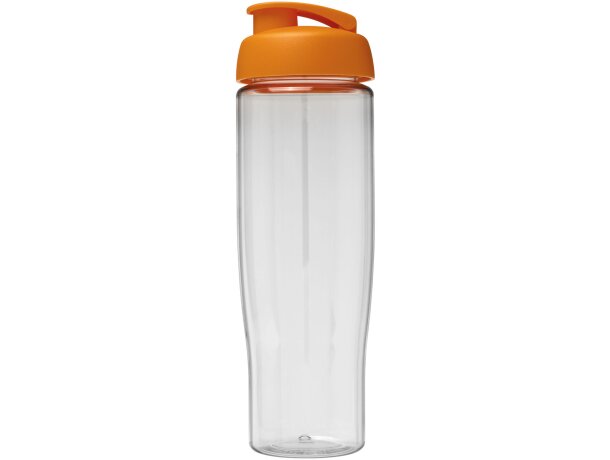 H2O Active® Tempo Bidón deportivo con Tapa Flip de 700 ml personalizado transparente/naranja