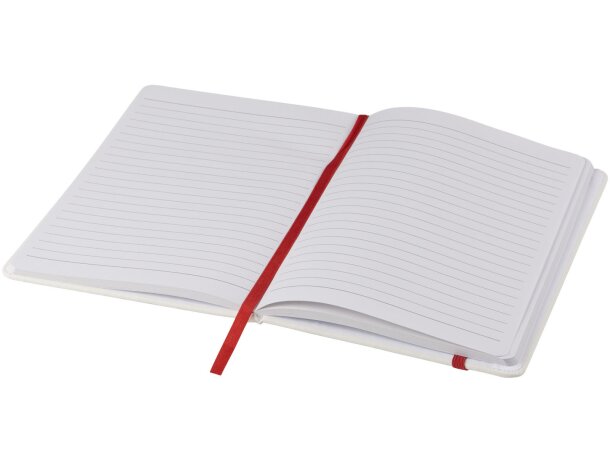 Libreta A5 blanca con cinta de color Spectrum personalizada