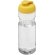 Bidón deportivo de 650 ml con tapa Flip personalizado transparente claro/amarillo