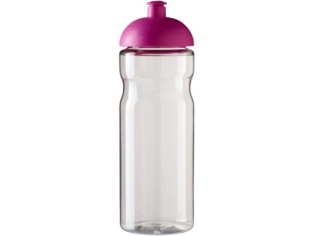 H2O Active® Base Bidón deportivo con Tapa Dome de 650 ml personalizado transparente/rosa