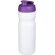 Baseline® Plus Bidón deportivo con tapa Flip de 650 ml personalizado blanco/morado