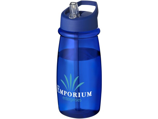 H2O Active® Pulse Bidón deportivo con tapa con boquilla de 600 ml personalizado azul