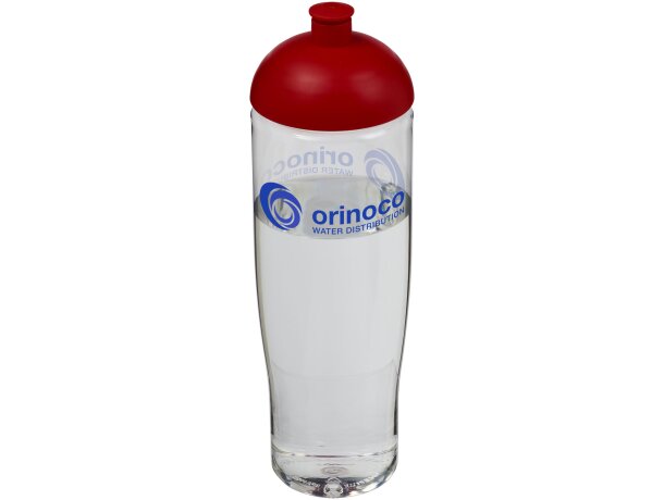 H2O Active® Tempo Bidón deportivo con Tapa Dome de 700 ml personalizado transparente/rojo