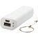 Powerbank de 1200 mAh Span con llavero y cable USB a micro USB Blanco