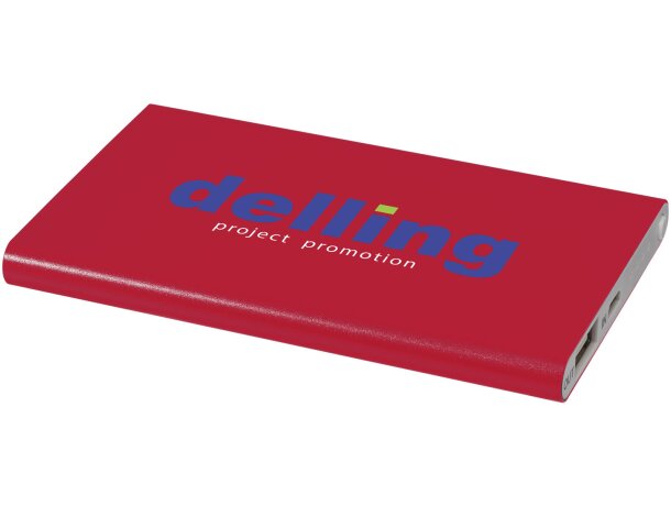 Powerbank delgada y ligera PEP con indicadores LED y 4000 mAh Rojo detalle 34