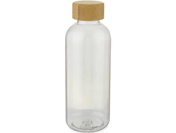 Botellas reutilizables con tapa de bambú Ziggs 650ml plástico reciclado Carbón transparente detalle 9