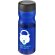 Bidón deportivo de 650 ml con tapa de rosca personalizado azul/negro intenso