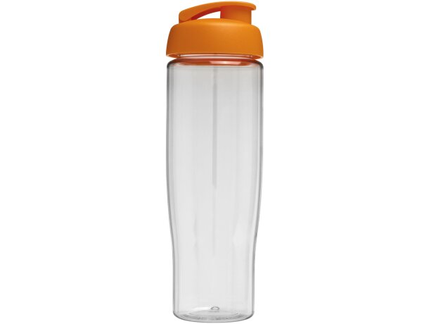 H2O Active® Tempo Bidón deportivo con Tapa Flip de 700 ml personalizado transparente/naranja