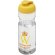 Bidón deportivo de 650 ml con tapa Flip personalizado transparente claro/amarillo