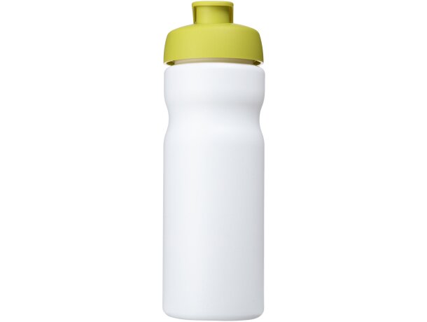 Baseline® Plus Bidón deportivo con tapa Flip de 650 ml personalizado blanco/lima