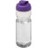 Bidón deportivo de 650 ml con tapa Flip personalizado transparente claro/morado