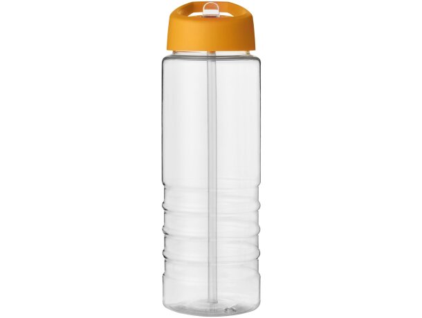 H2O Active® Treble Bidón deportivo con tapa con boquilla de 750 ml personalizado transparente/naranja