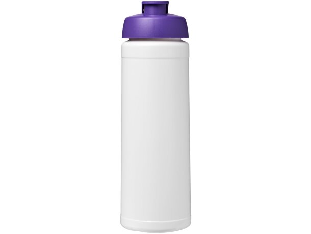 Baseline® Plus Bidón deportivo con Tapa Flip de 750 ml personalizado blanco/morado