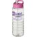 H2O Active® Treble Bidón deportivo con tapa con boquilla de 750 ml personalizado transparente/rosa