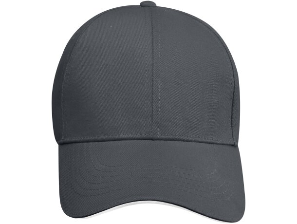 Gorra sandwich reciclada de 6 paneles GRS Topaz Gris tormenta detalle 18