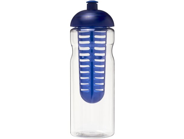 H2O Active® Base Bidón deportivo e infusor con Tapa Dome de 650 ml personalizado transparente/azul