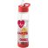 Botella deportiva y ligera con infusor de rosca para fruta 740 ml personalizada personalizado transparente/rojo