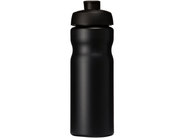 Baseline® Plus Bidón deportivo con tapa Flip de 650 ml personalizado negro intenso