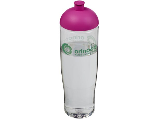 H2O Active® Tempo Bidón deportivo con Tapa Dome de 700 ml personalizado transparente/rosa