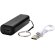 Powerbank de 1200 mAh Span con llavero y cable USB a micro USB Negro intenso detalle 5