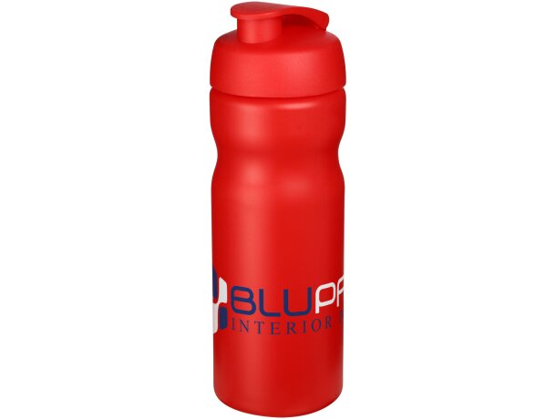 Baseline® Plus Bidón deportivo con tapa Flip de 650 ml personalizado rojo