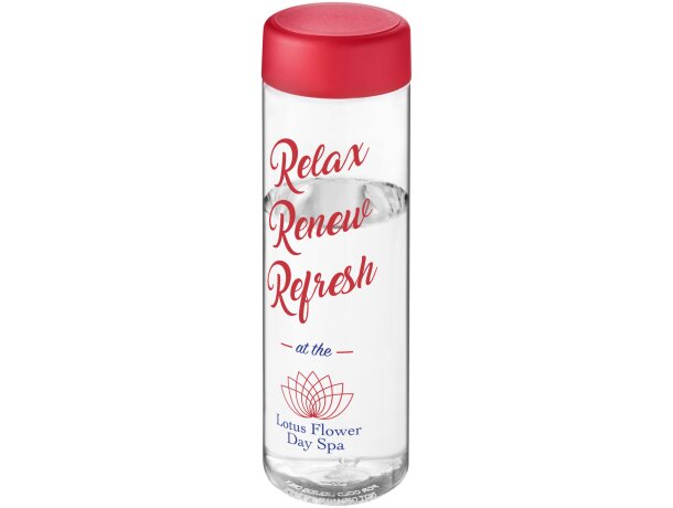 H2O Active® Vibe Bidón deportivo con tapa de rosca de 850 ml personalizado transparente/rojo