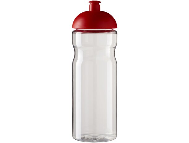 H2O Active® Base Bidón deportivo con Tapa Dome de 650 ml personalizado transparente/rojo