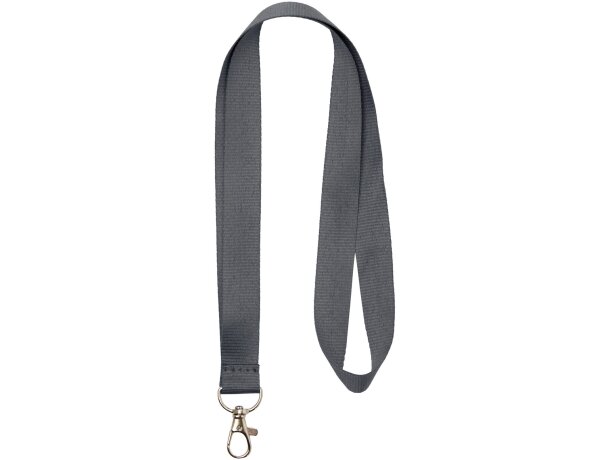 Lanyard coloridos con mosquetón práctico Impey y gran calidad Gris detalle 37