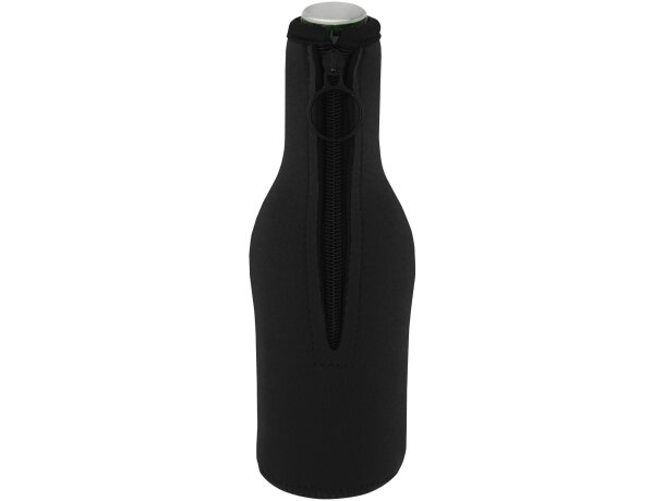 Botellas térmicas funda neopreno reciclado Fris se dobla cabe en bolsillo Negro intenso detalle 25