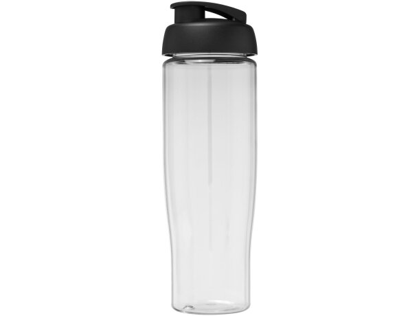 H2O Active® Tempo Bidón deportivo con Tapa Flip de 700 ml personalizado transparente/negro intenso